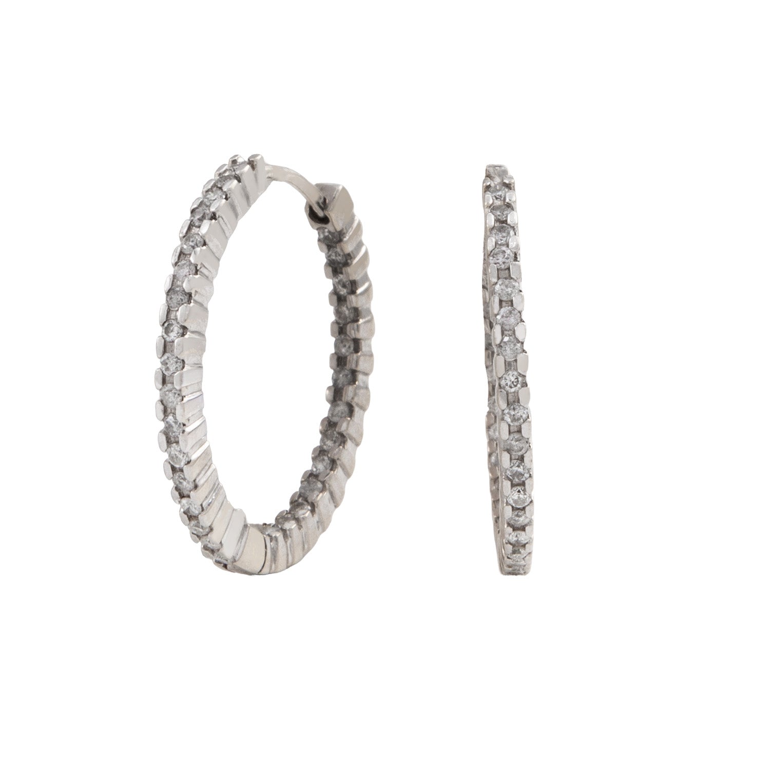 Arracadas Oro Blanco 14k - Boutique San Agustín