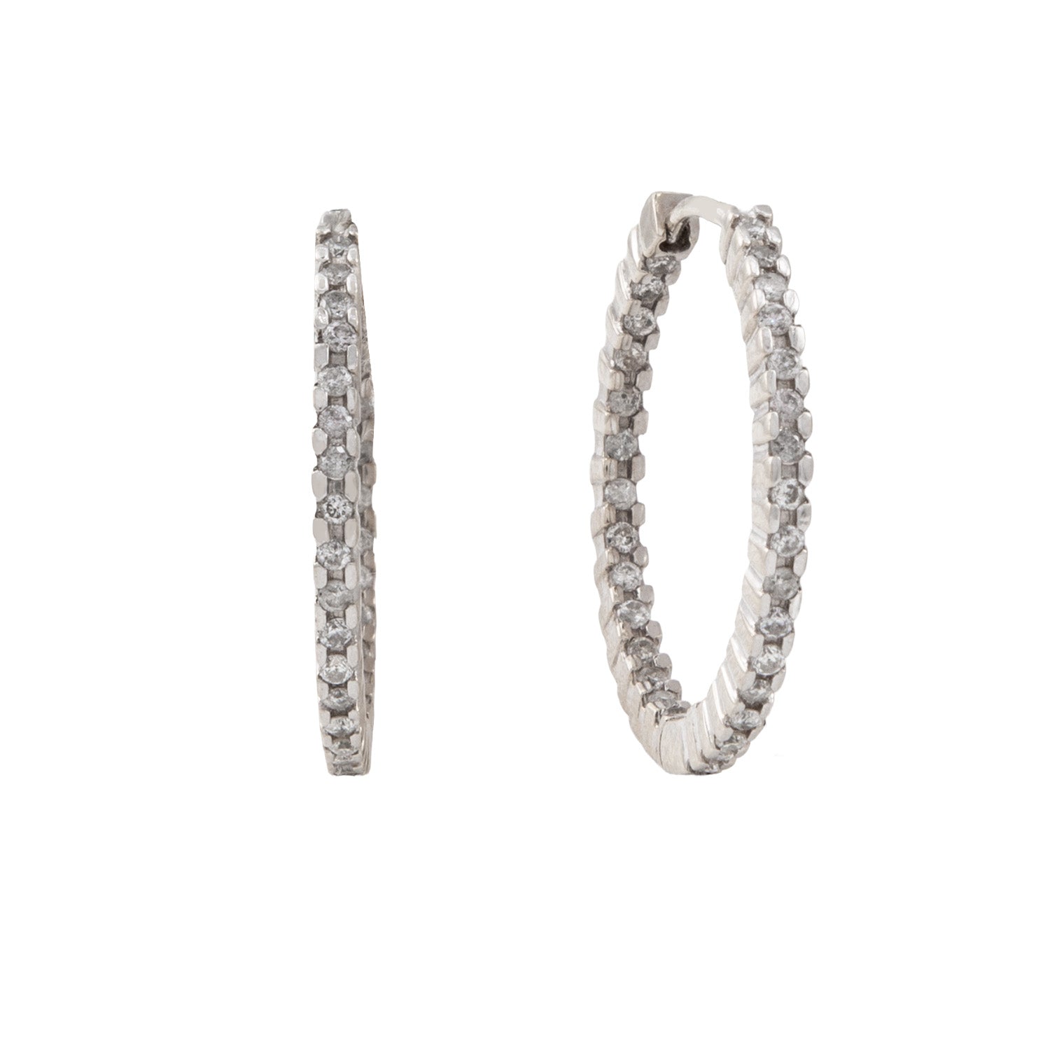 Arracadas Oro Blanco 14k - Boutique San Agustín