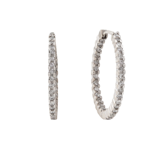 Arracadas Oro Blanco 14k