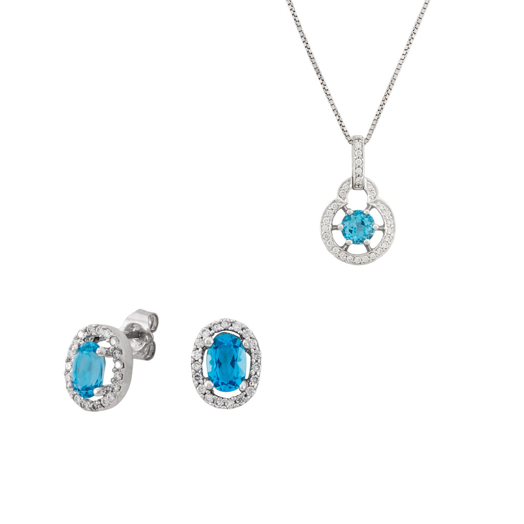 Juego Collar y Aretes 14k