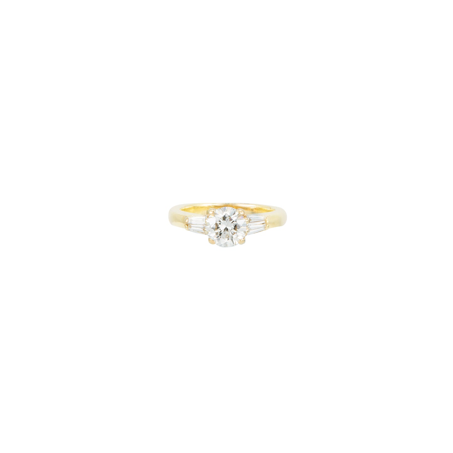 Anillo Solitario oro amarillo 1.18 CT