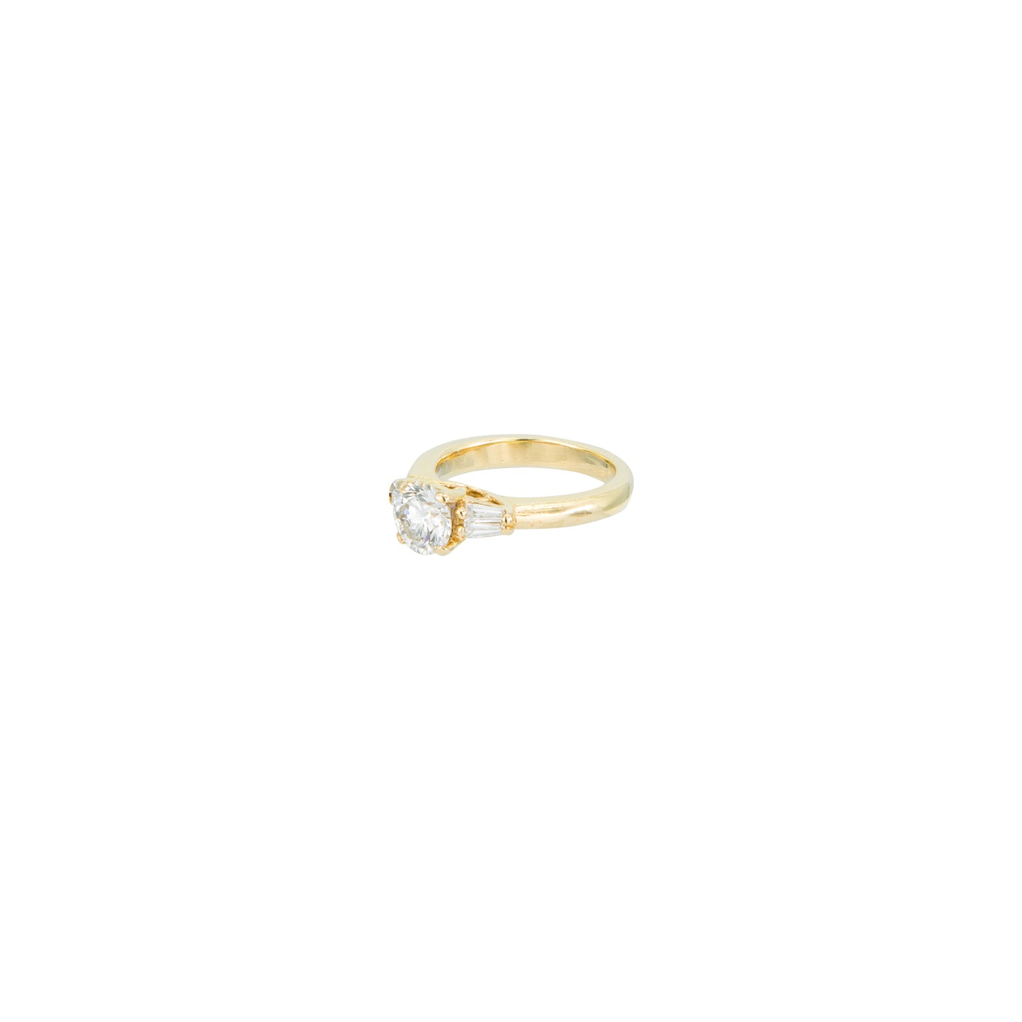 Anillo Solitario oro amarillo 1.18 CT