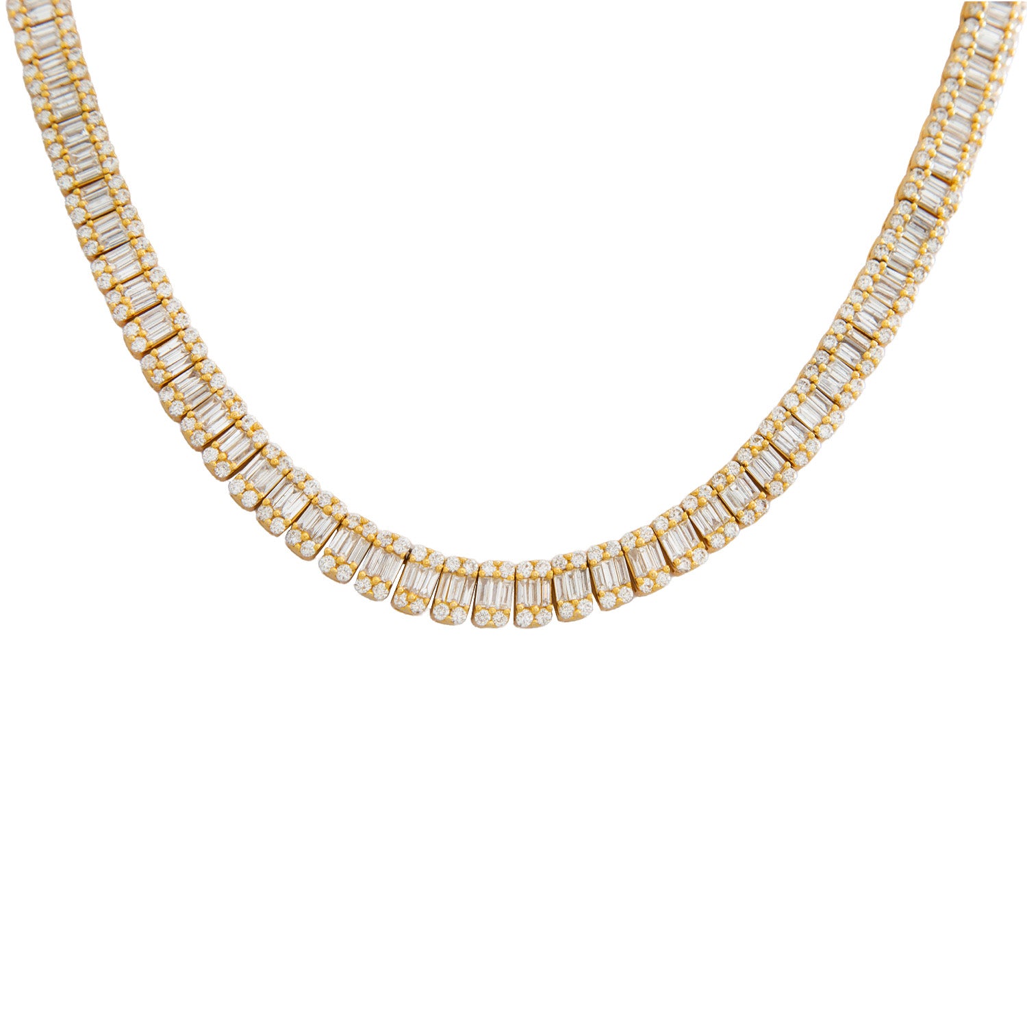 VENDIDO Gargantilla con Diamantes Corte Baguette