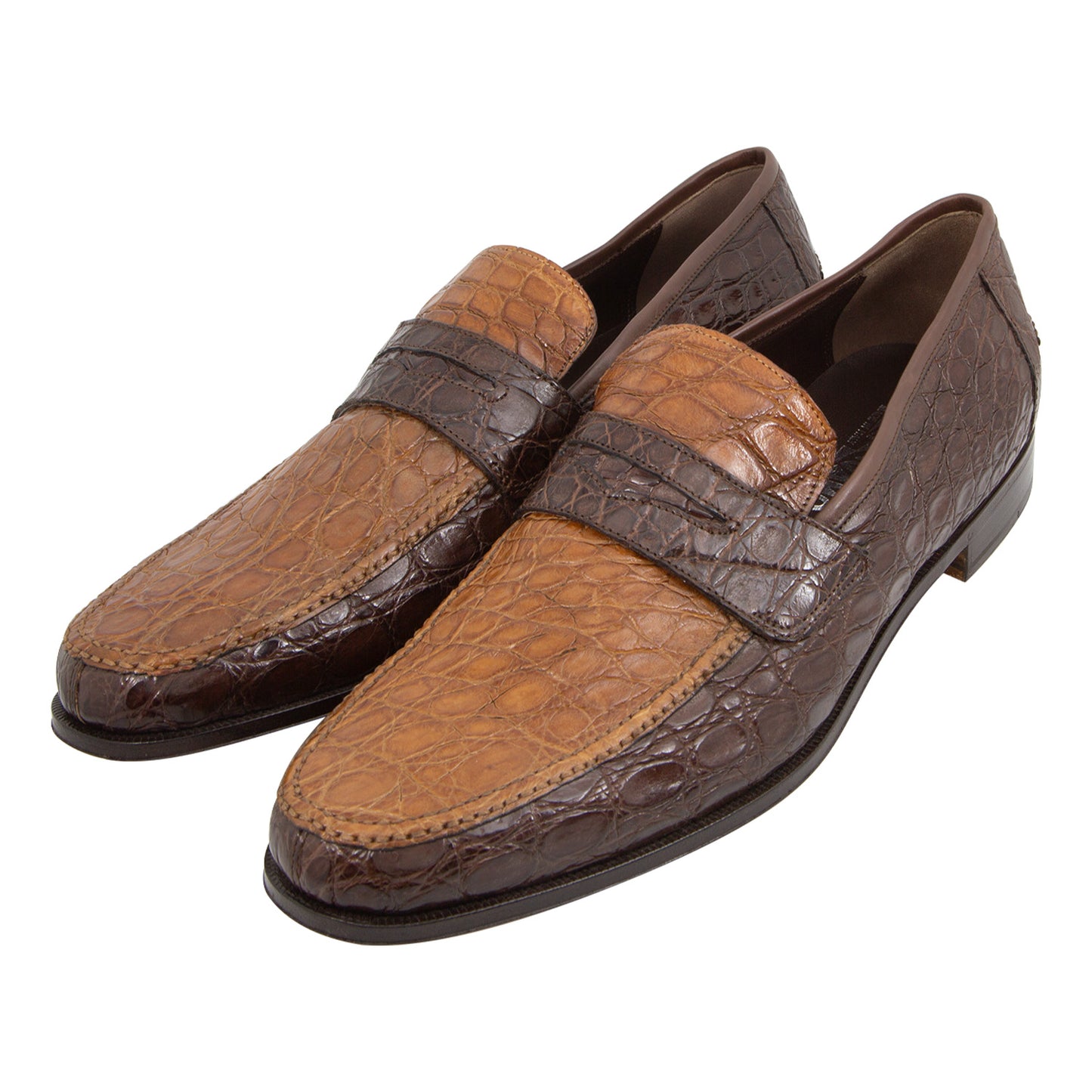 Mocasines Piel En Color Marrón Coñac