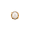 Juego de Aretes y Anillo en Oro Amarillo de 14k con Perlas y Diamantes