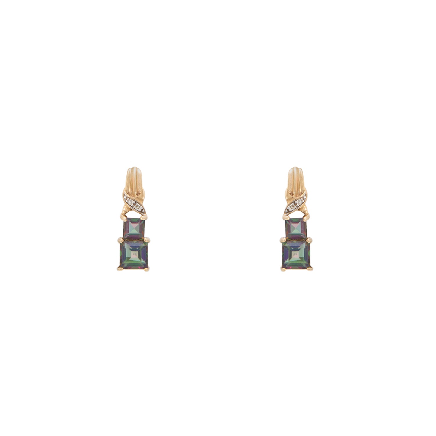 Aretes con Alejandrina y Diamantes