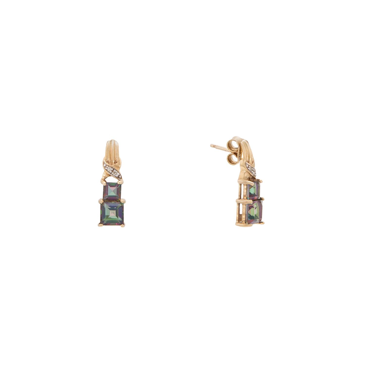 Aretes con Alejandrina y Diamantes