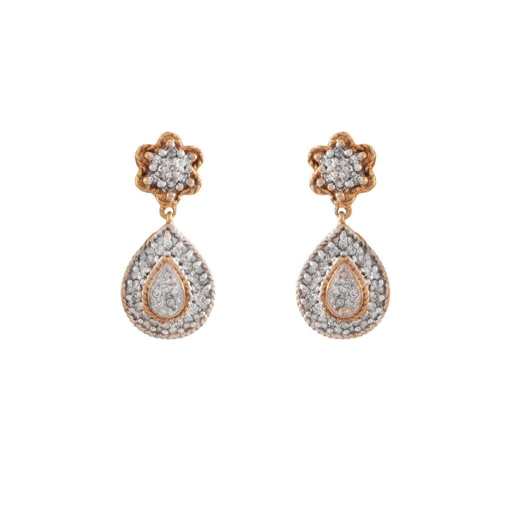 Aretes Diseño Gota 10k