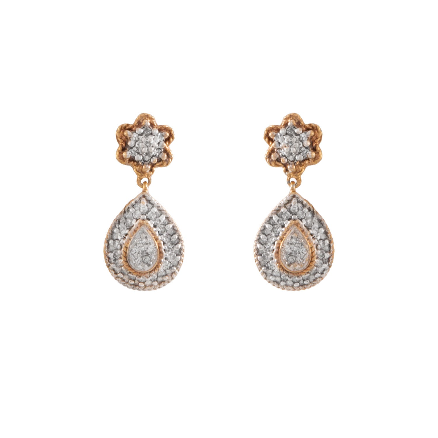 Aretes Diseño Gota 10k
