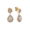 Aretes Diseño Gota en Oro Amarillo de 10k con Diamantes