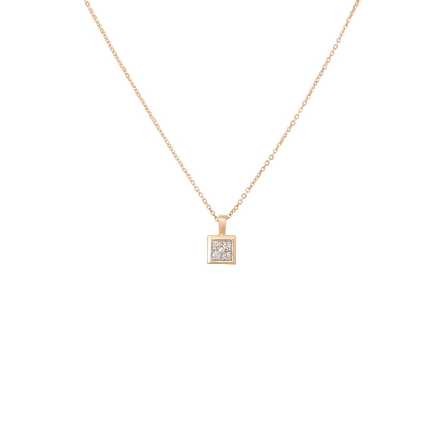 Gargantilla Diseño Cuadro en Oro Amarillo 14K