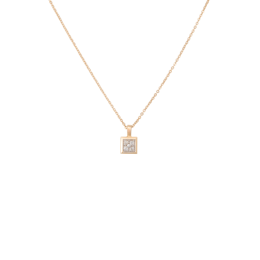 Gargantilla Diseño Cuadro en Oro Amarillo 14K