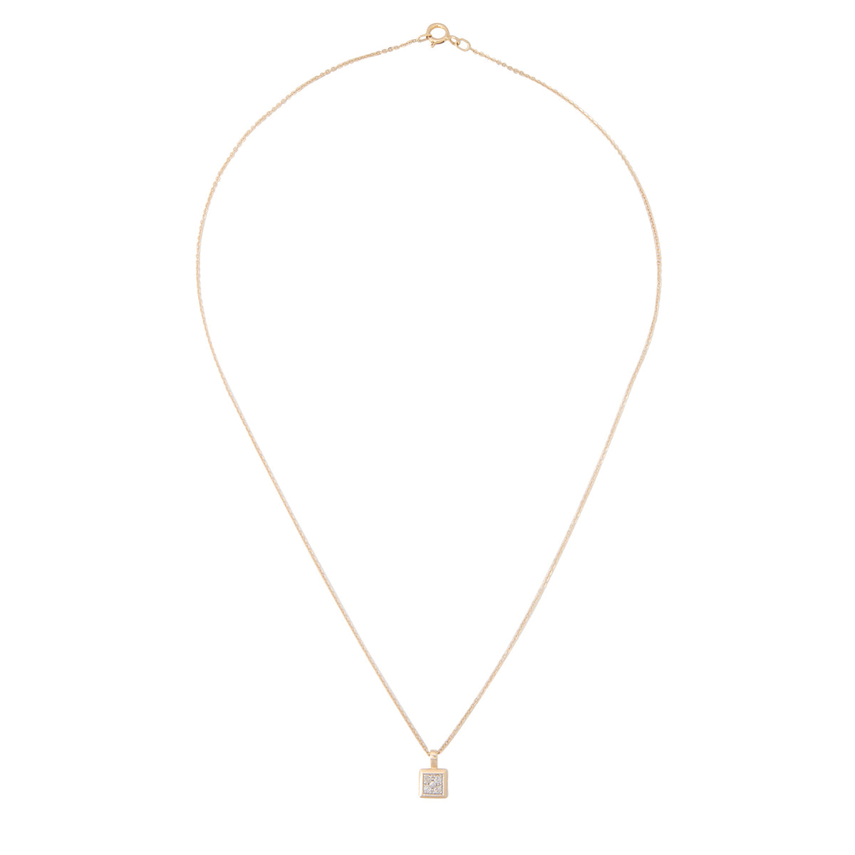 Gargantilla Diseño Cuadro en Oro Amarillo 14K
