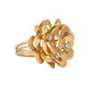 Anillo Diseño Flor en Oro Amarillo 18K con Diamantes