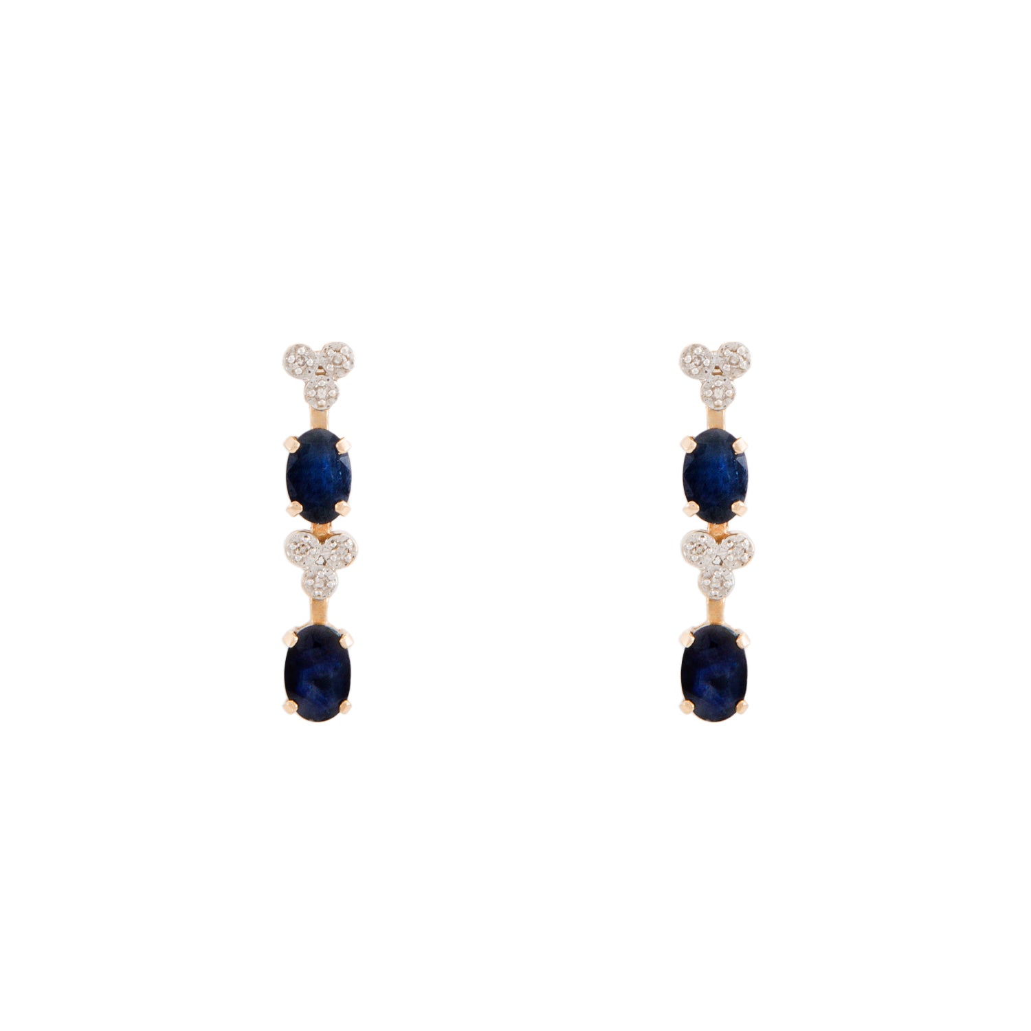 Juego de Joyeria Aretes y Gargantilla con Zafíros