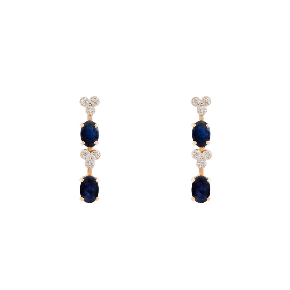 Juego de Joyeria Aretes y Gargantilla con Zafíros