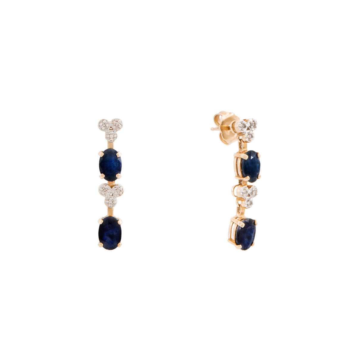 Juego de Joyeria Aretes y Gargantilla con Zafíros