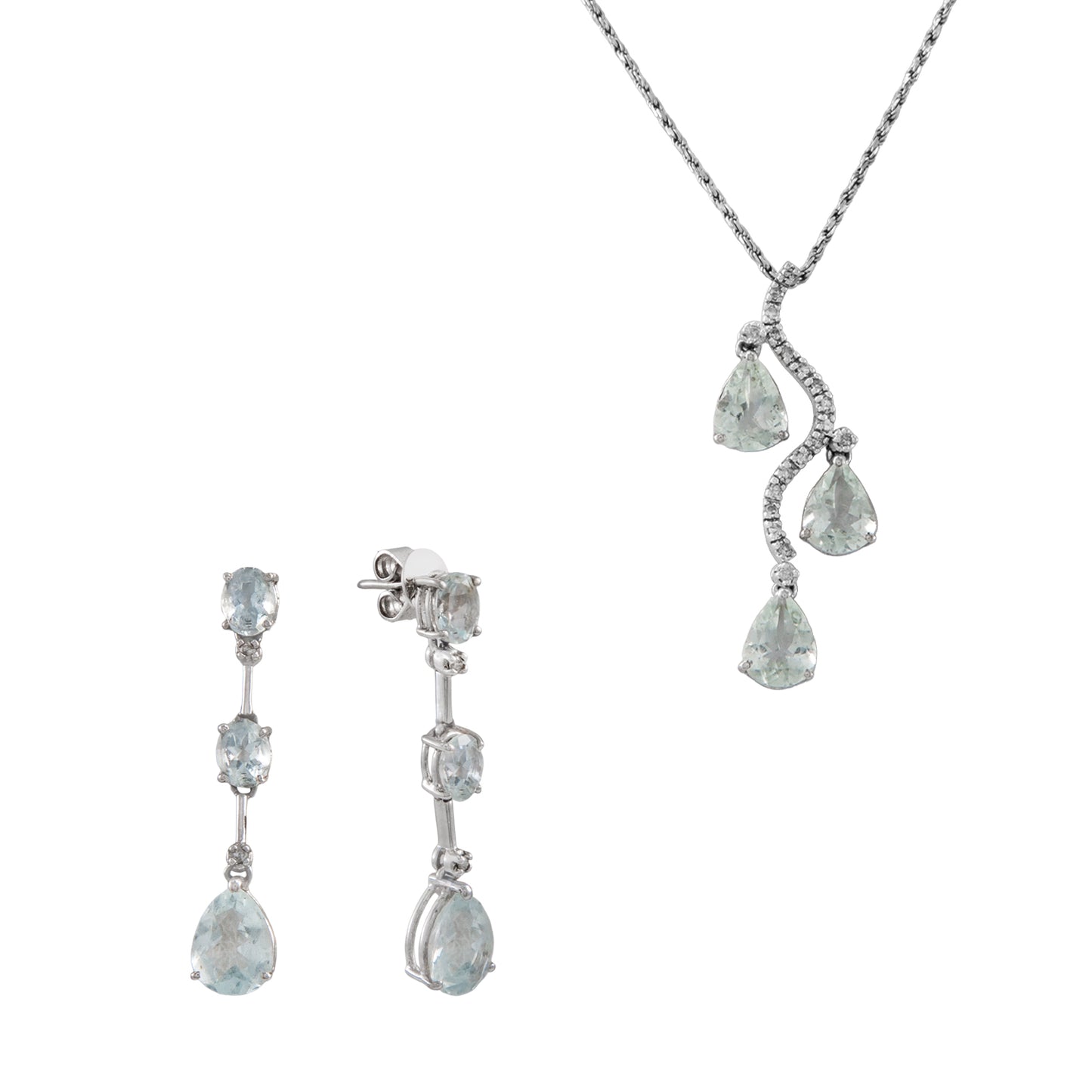 Juego De Collar Y Aretes Colgantes - Boutique San Agustín