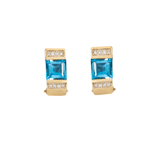 Aretes Con Piedra Topaz