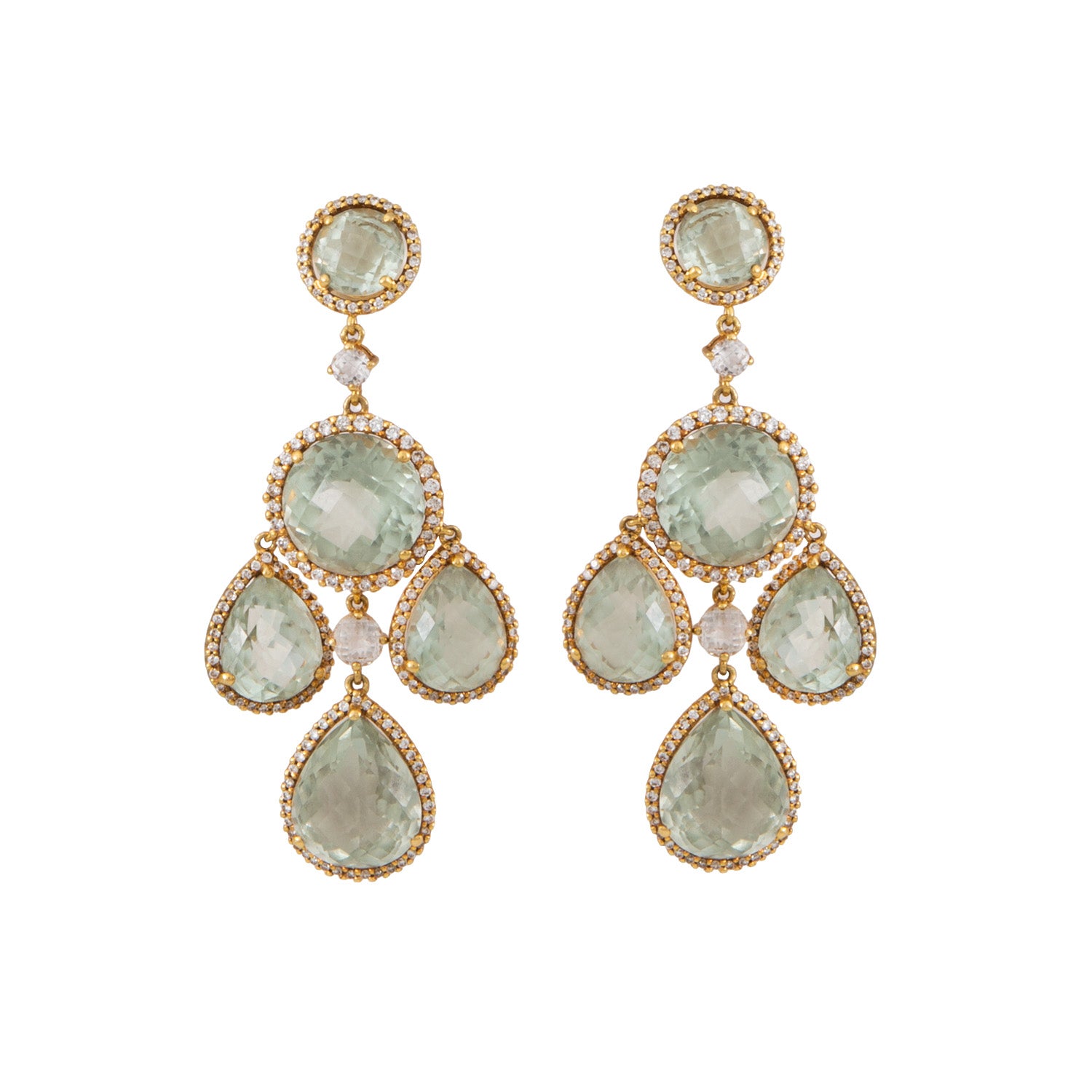 Aretes Con Amatistas Verdes
