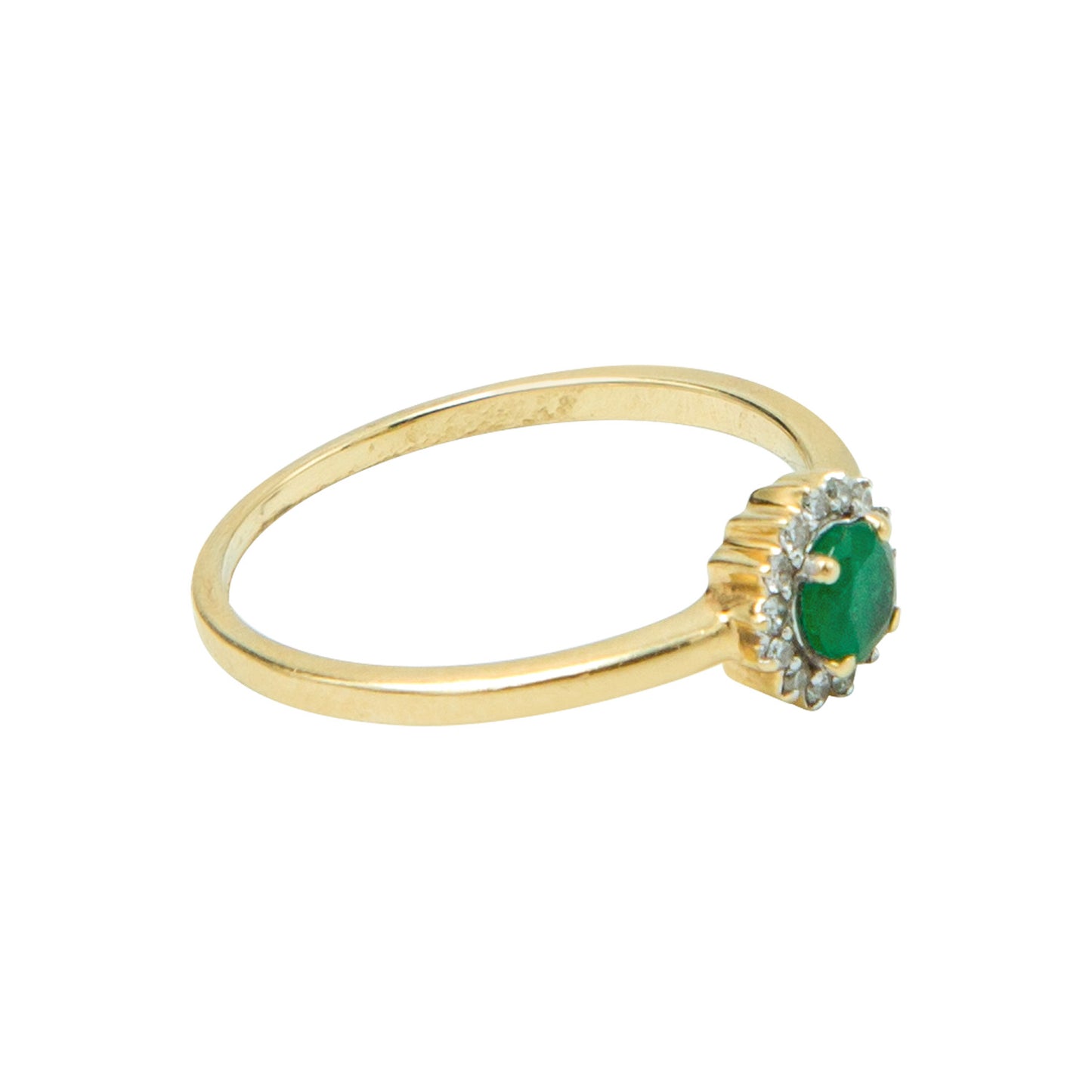 Anillo diseño especial con piedra en color verde