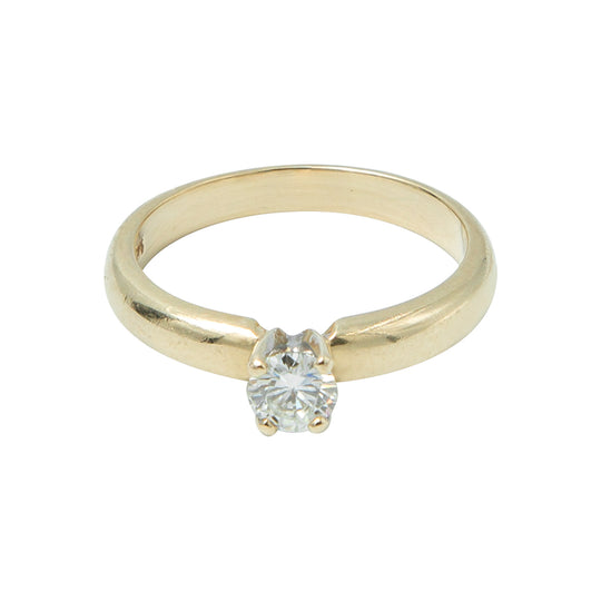 Solitario en oro amarillo de 14K