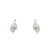 Juego de Aretes y Anillo con Esmeraldas y Chispas de Diamante