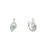 Juego de Aretes y Anillo con Esmeraldas y Chispas de Diamante