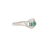 Juego de Aretes y Anillo con Esmeraldas y Chispas de Diamante