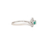 Juego de Aretes y Anillo con Esmeraldas y Chispas de Diamante