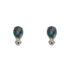 Juego de Aretes y Dije con Diamantes y Topacios Místicos
