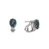 Juego de Aretes y Dije con Diamantes y Topacios Místicos