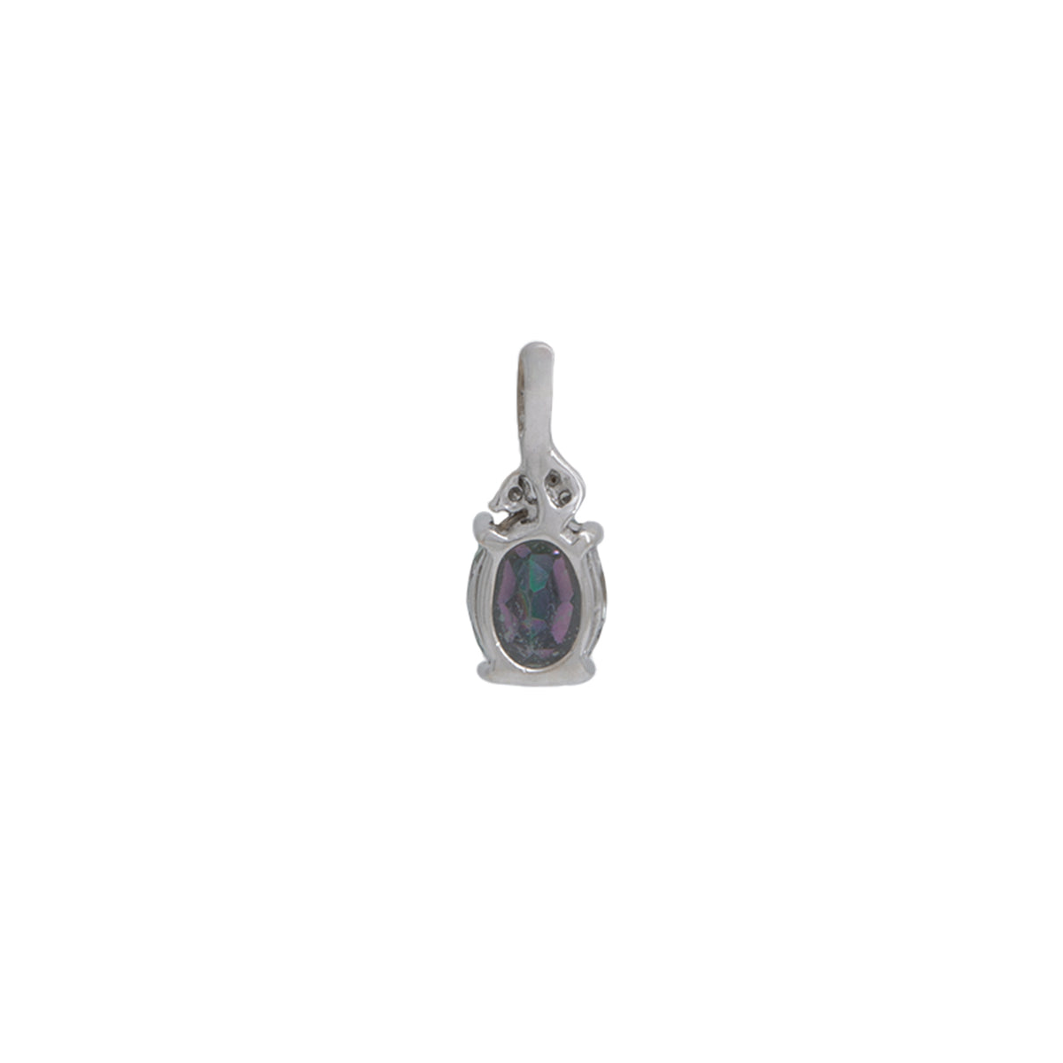 Juego de Aretes y Dije con Diamantes y Topacios Místicos