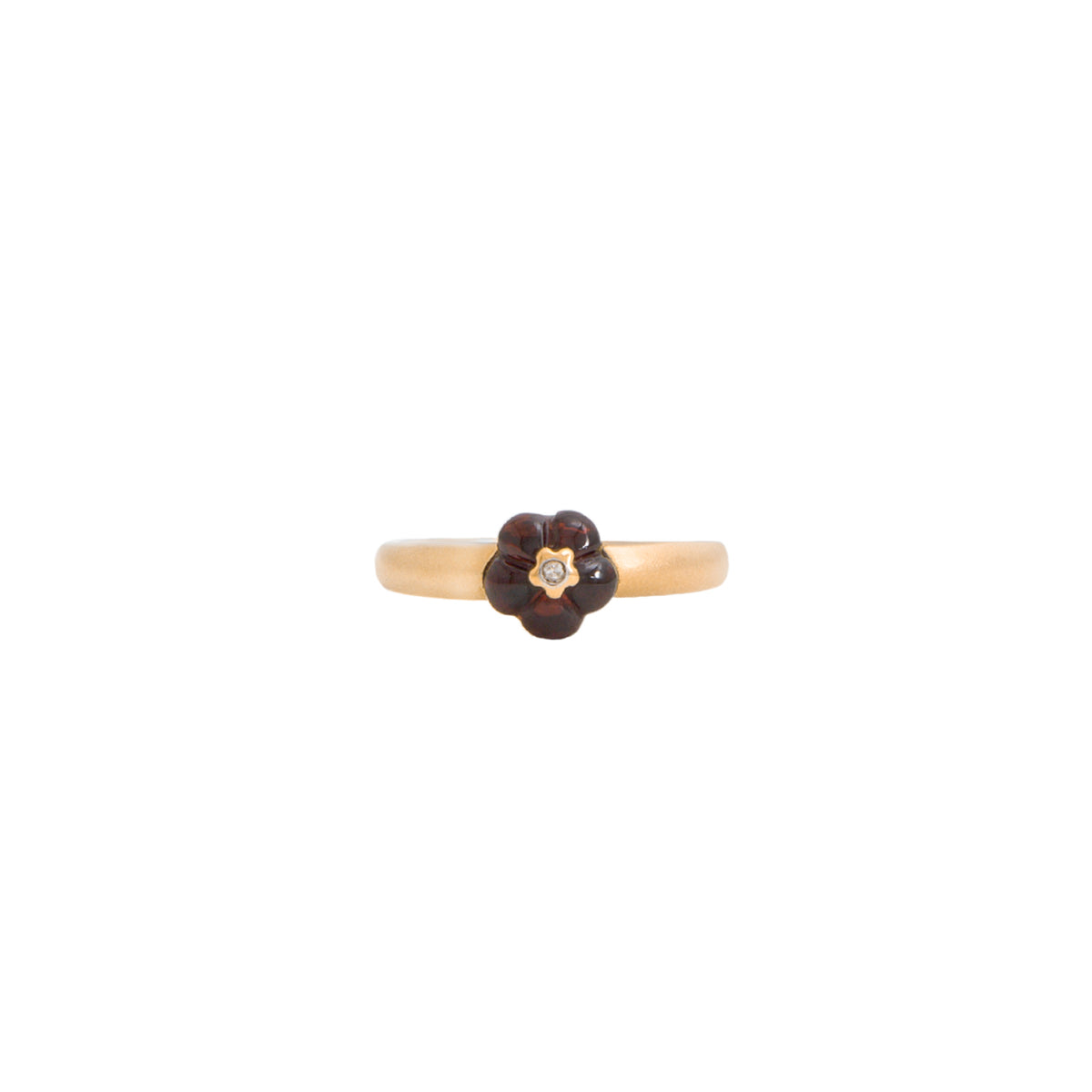 Juego de Anillo y Aretes con Diamantes y Granates