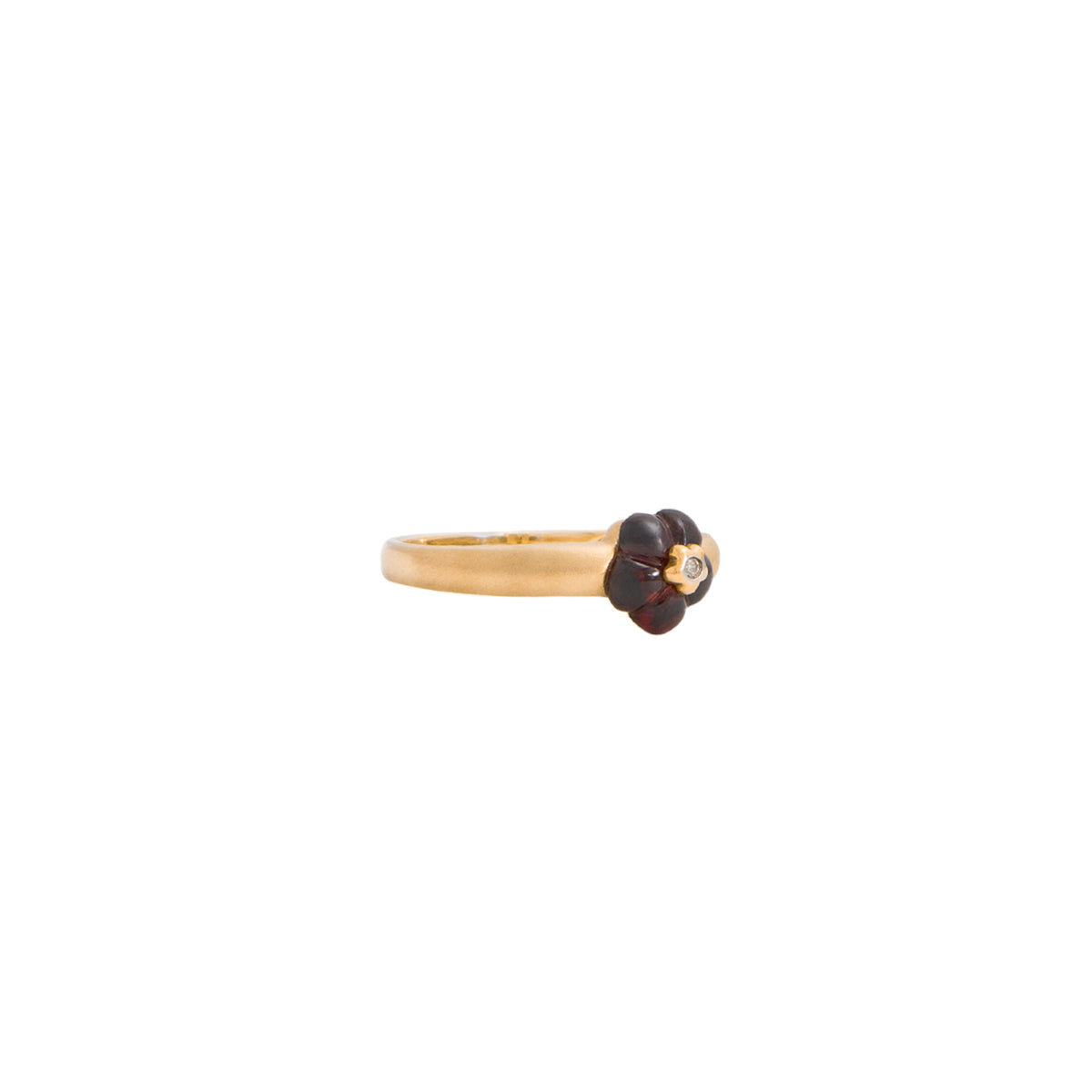 Juego de Anillo y Aretes con Diamantes y Granates