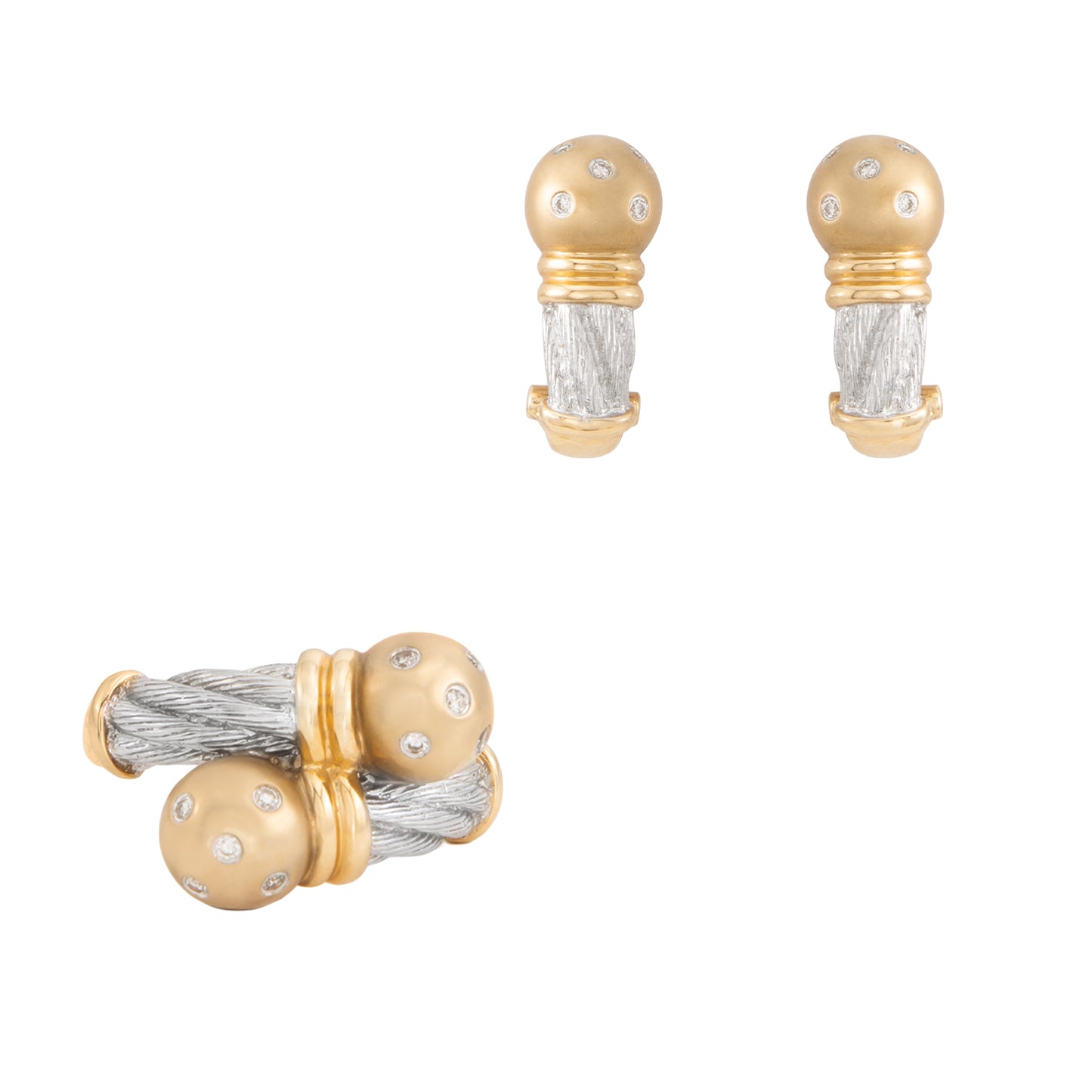 Juego de Aretes y Anillo 14k