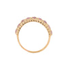 Churumbela en Oro Amarillo de 14K con Diamantes y Zafiros Rosas