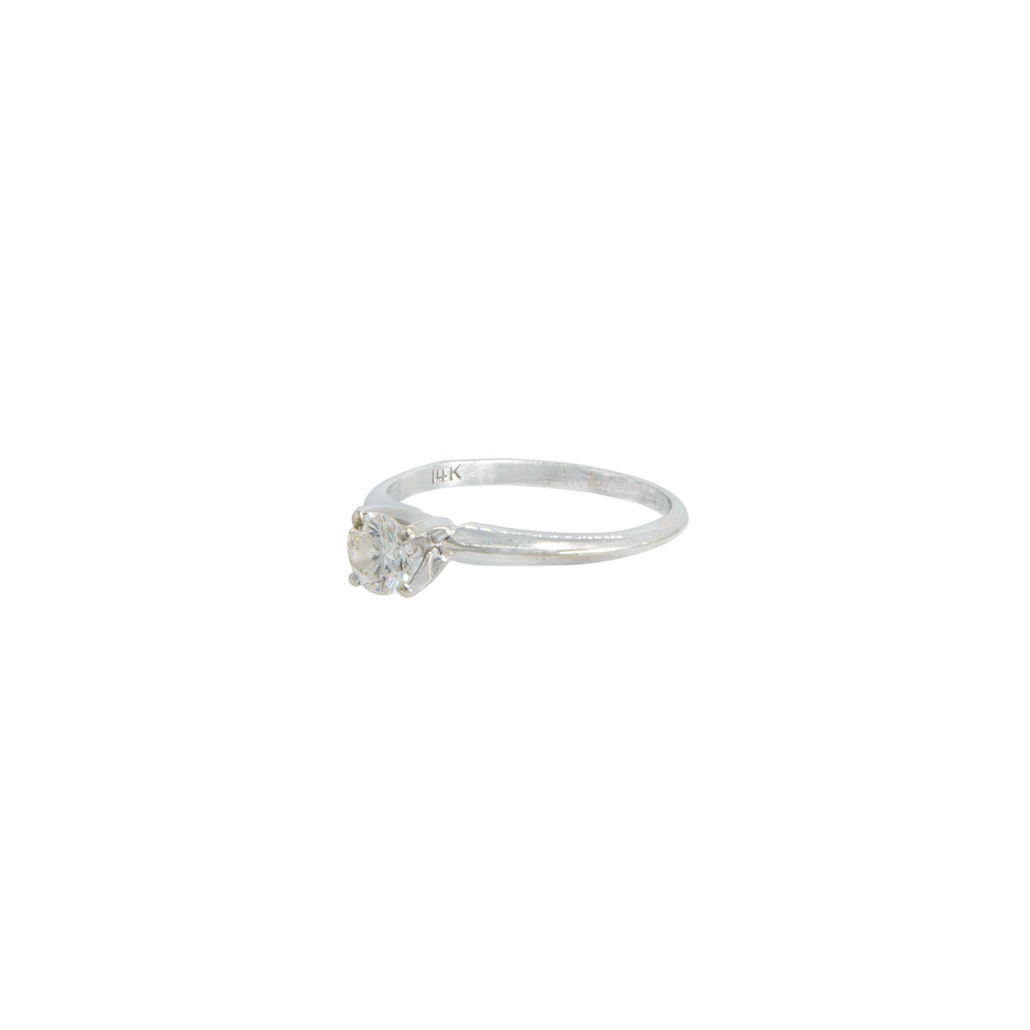 Anillo Solitario Oro Blanco .52 CT - Boutique San Agustín