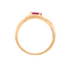 Anillo en Oro de Dos Tonos 14K con Rubí y Diamantes