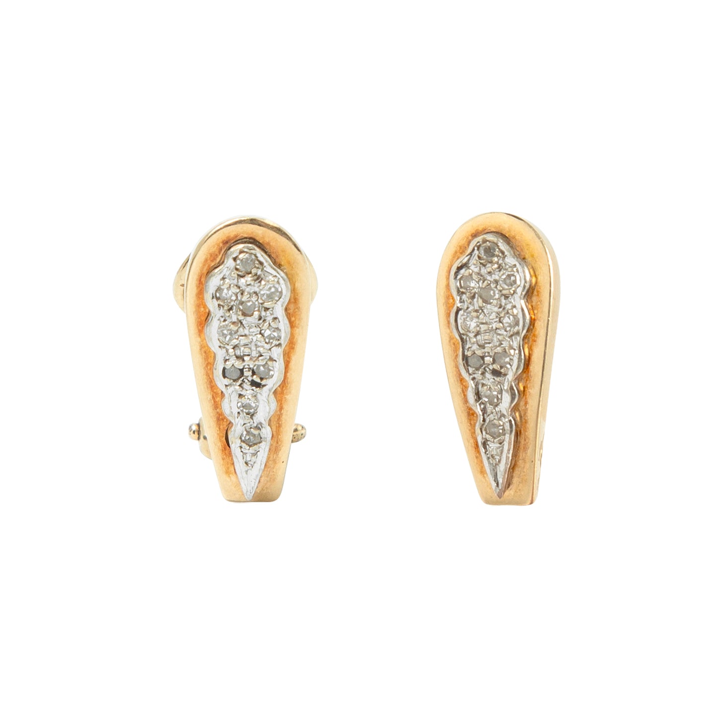 Par de aretes diseño especial oro amarillo de 14k