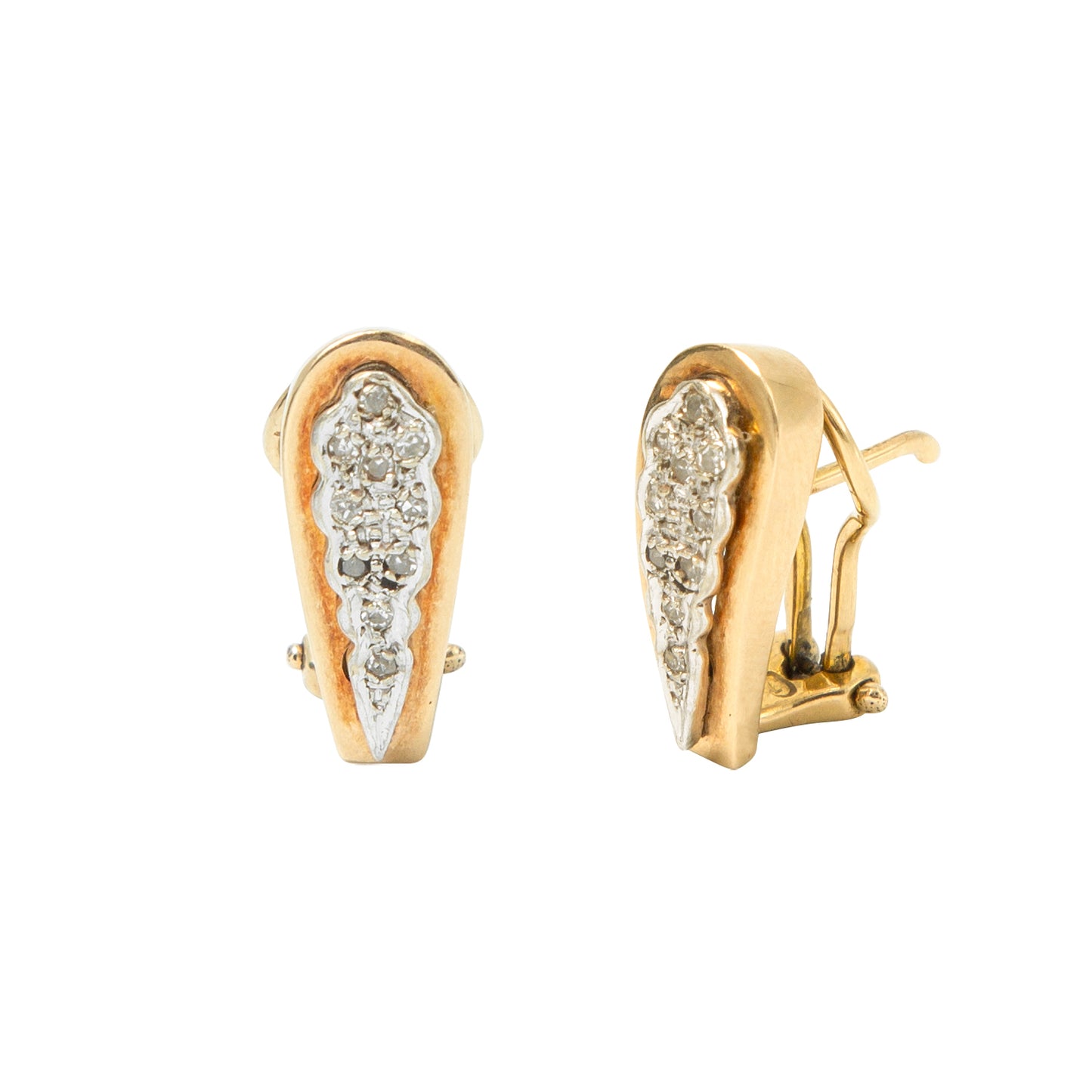 Par de aretes diseño especial oro amarillo de 14k