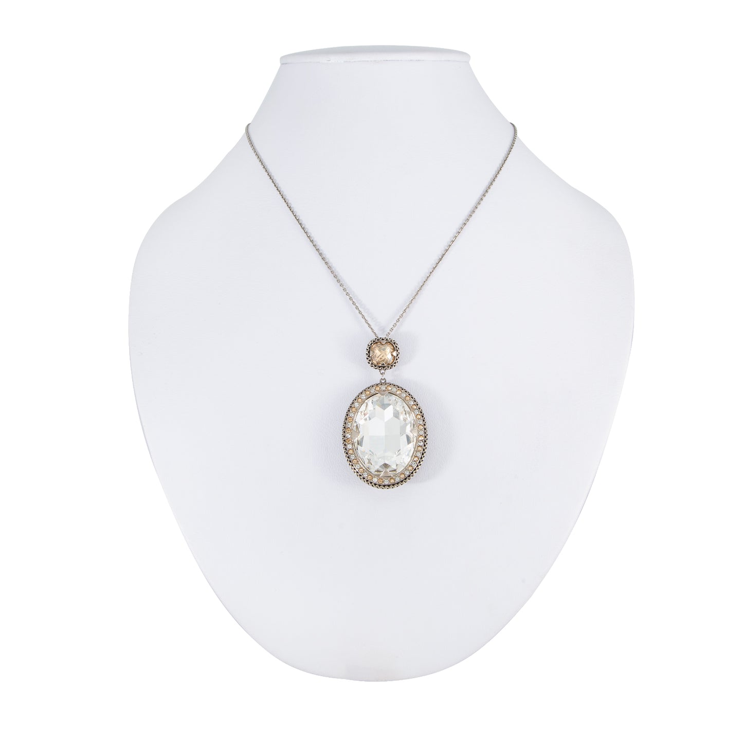 Collar Dije Cristal Ovalado
