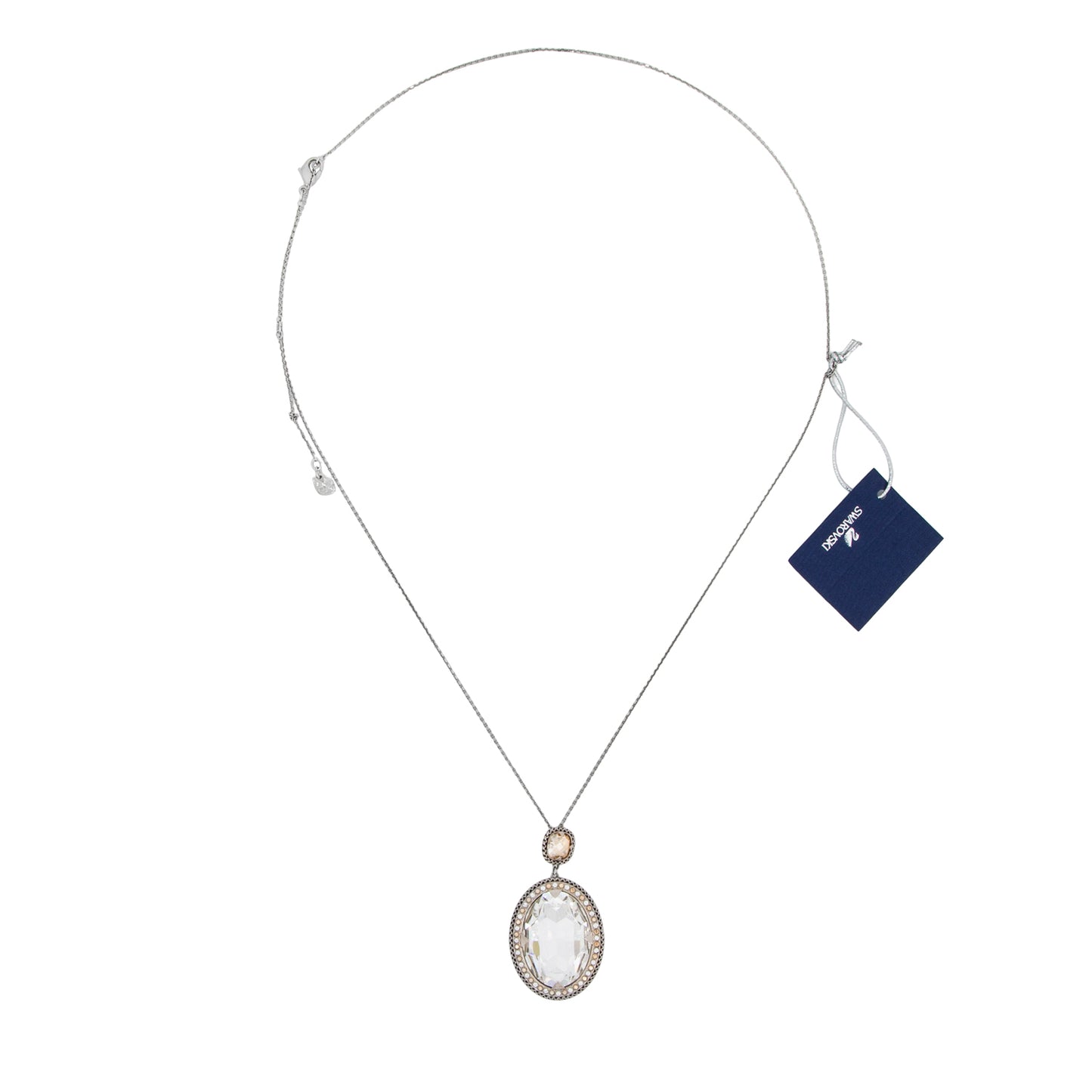 Collar Dije Cristal Ovalado