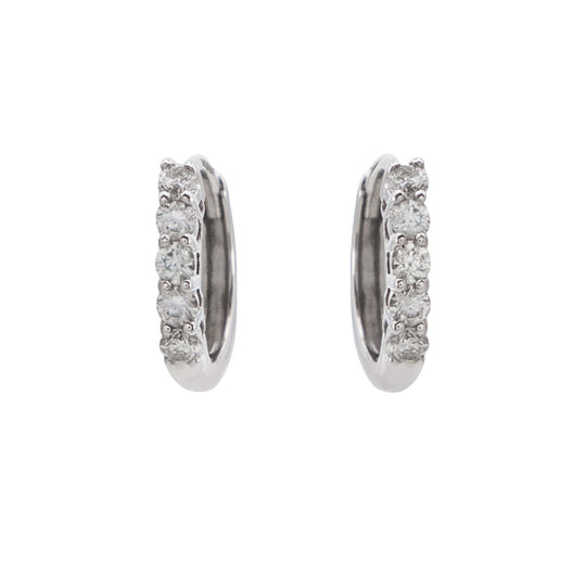 Arracadas Oro Blanco 14k