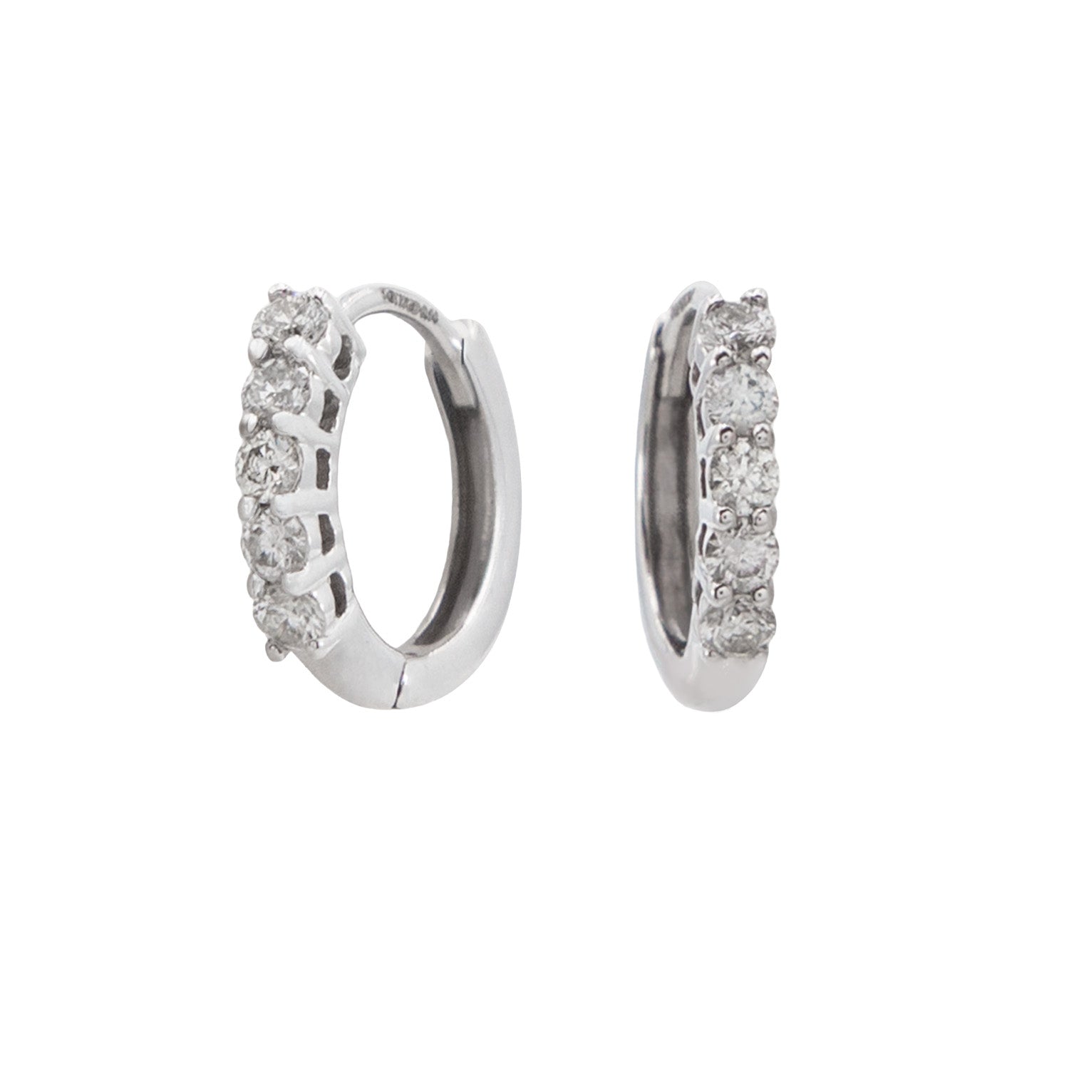 Arracadas Oro Blanco 14k