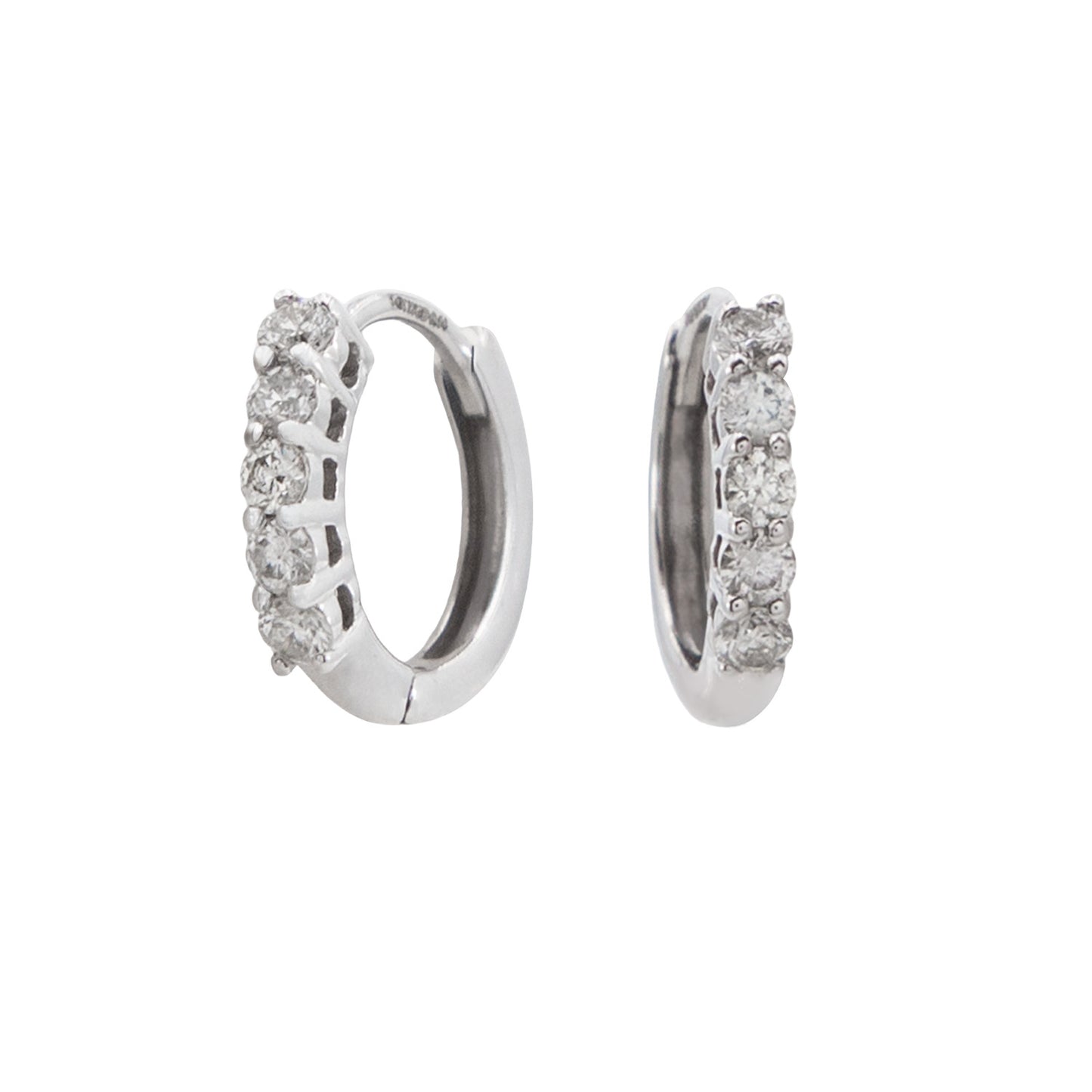 Arracadas Oro Blanco 14k