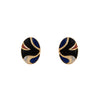 Aretes Ovalados de Oro Amarillo 14K