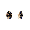 Aretes Ovalados de Oro Amarillo 14K