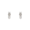Aretes de Oro Blanco 14K con Diamantes
