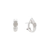 Aretes de Oro Blanco 14K con Diamantes